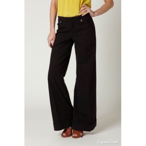 Anthropologie Cartonnier Continuum Wide Leg Sailor Stretch Twill Pants